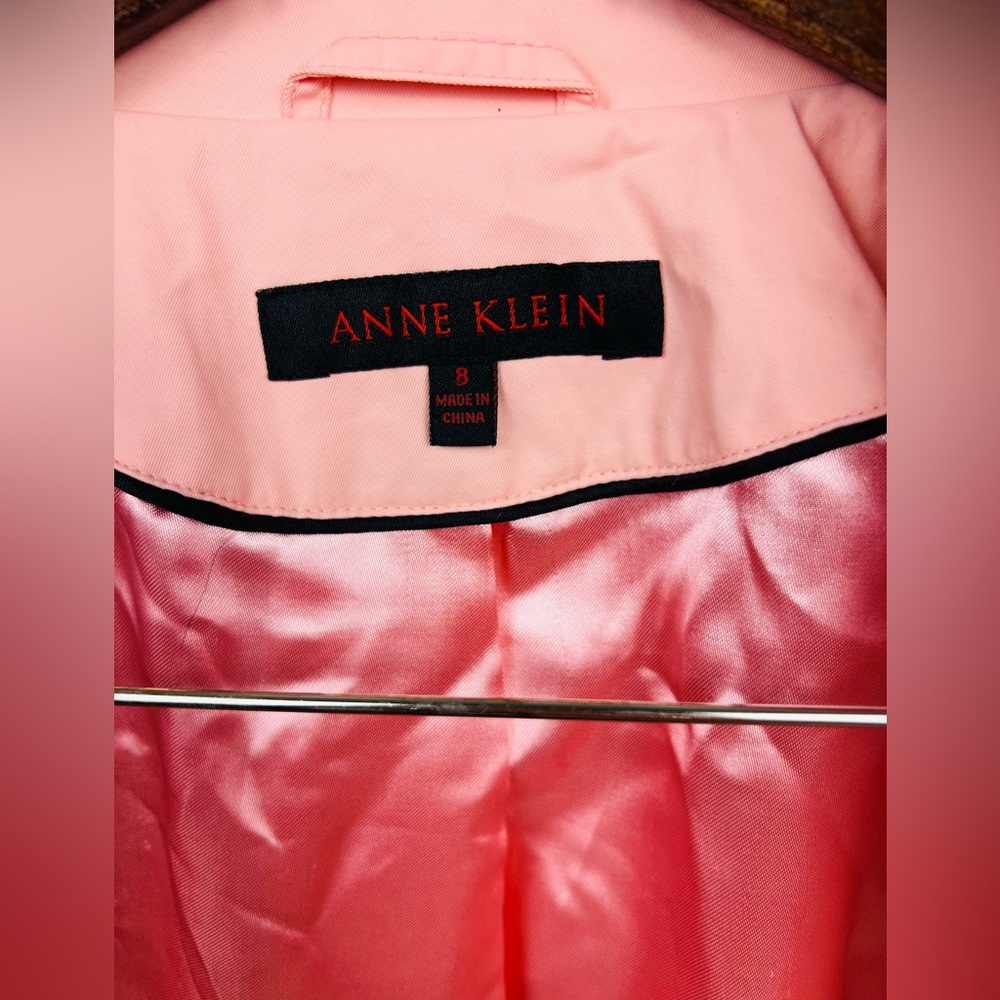 Anne Klein Bubblegum Belted Pink Trench Coat – Size 8 - Picture 3 of 15